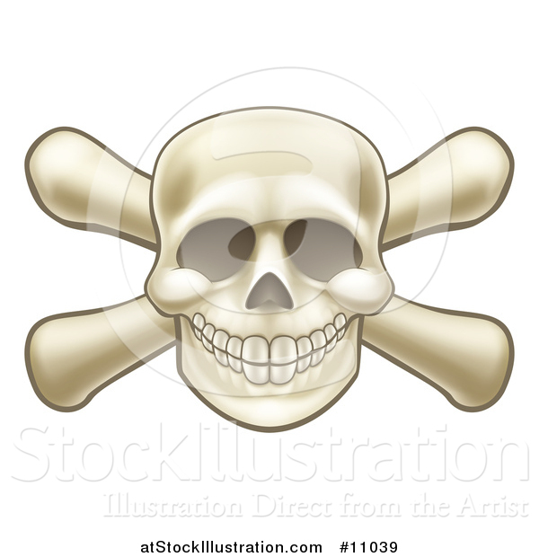 Vector Illustration of a Skull and Crossbones