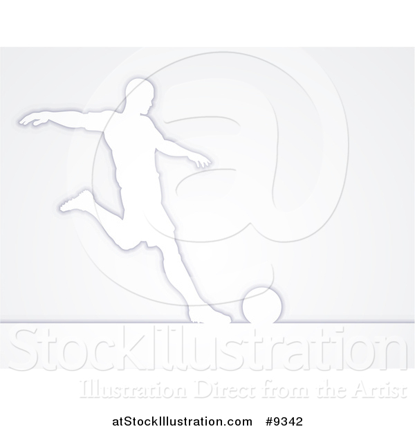 Vector Illustration of a Soccer Football Player About to Kick the Ball