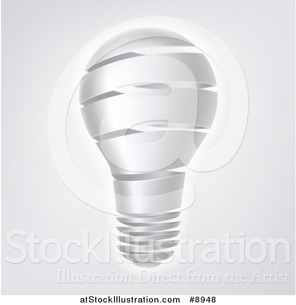 Vector Illustration of a Strip Light Bulb over Gray