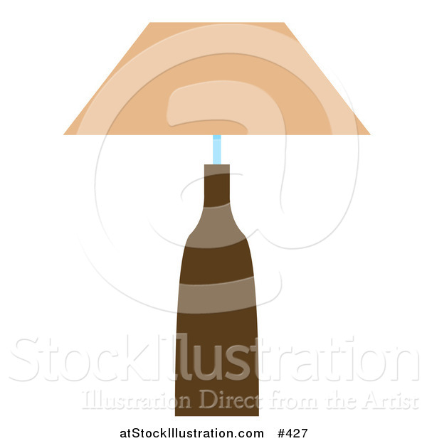 Vector Illustration of a Table Lamp and Shade