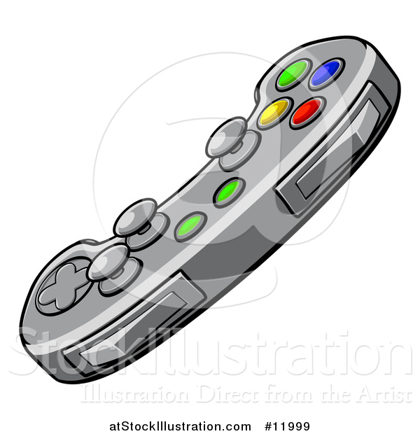 Vector Illustration of a Video Game Controller