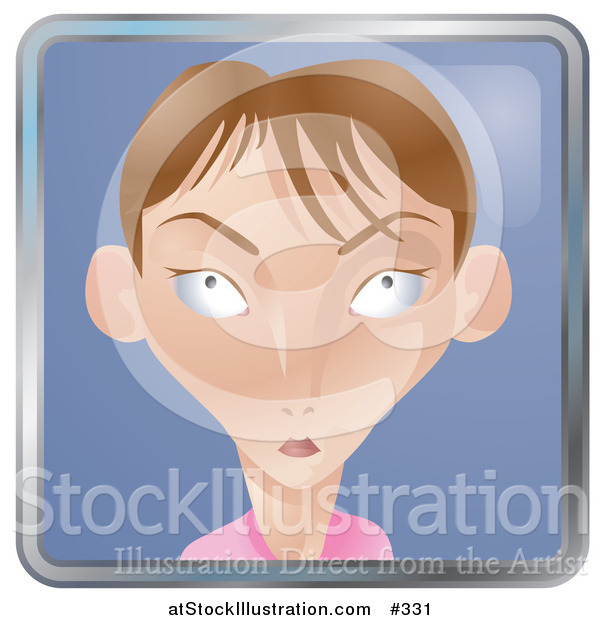 Vector Illustration of a Woman with Short Hair