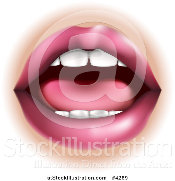 Vector Illustration of a Womans Open Mouth