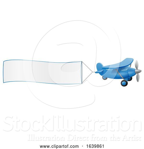 Vector Illustration of Airplane Aeroplane Pulling Banner