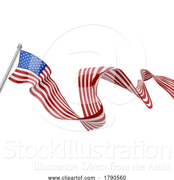 Vector Illustration of American Flag Design