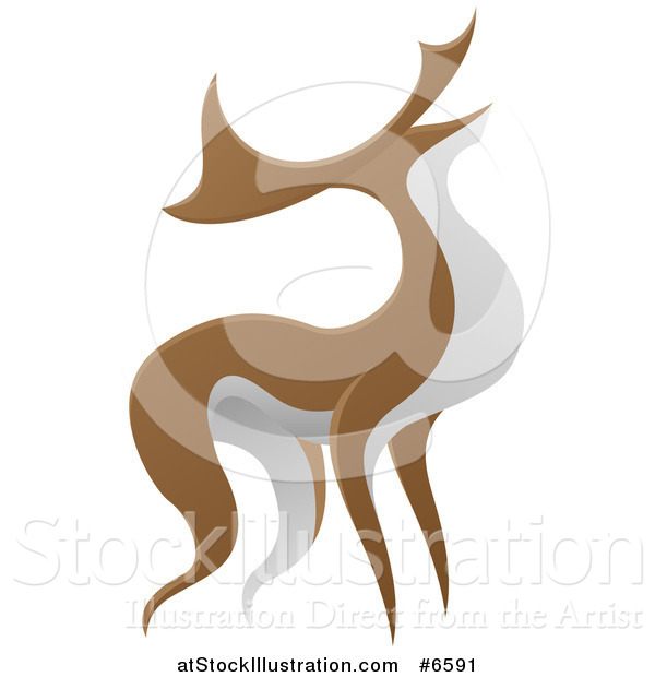 Vector Illustration of an Alert Stag Deer Buck