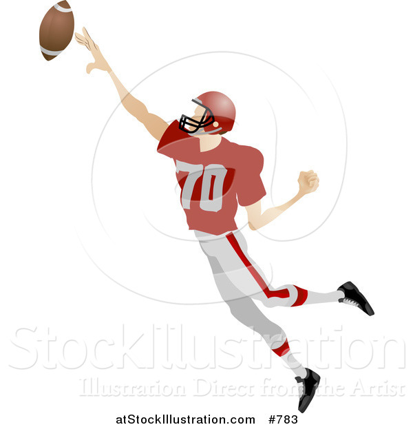 Vector Illustration of an American Football Player