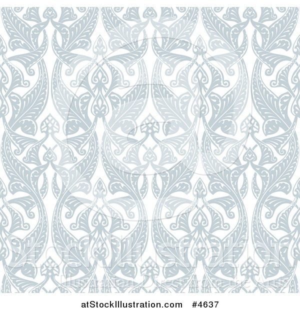 Vector Illustration of an Ornate Seamless Art Nouveau Pattern Background