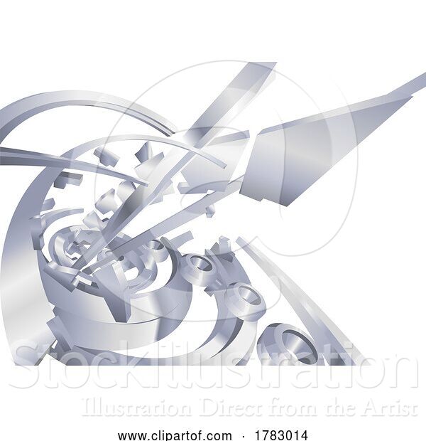 Vector Illustration of Background 3D Hi Tech Technology Concept