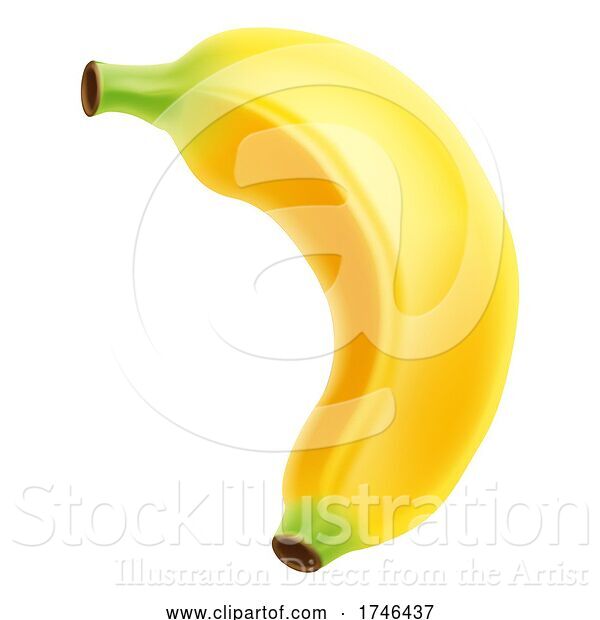 Vector Illustration of Banana Fruit Emoji