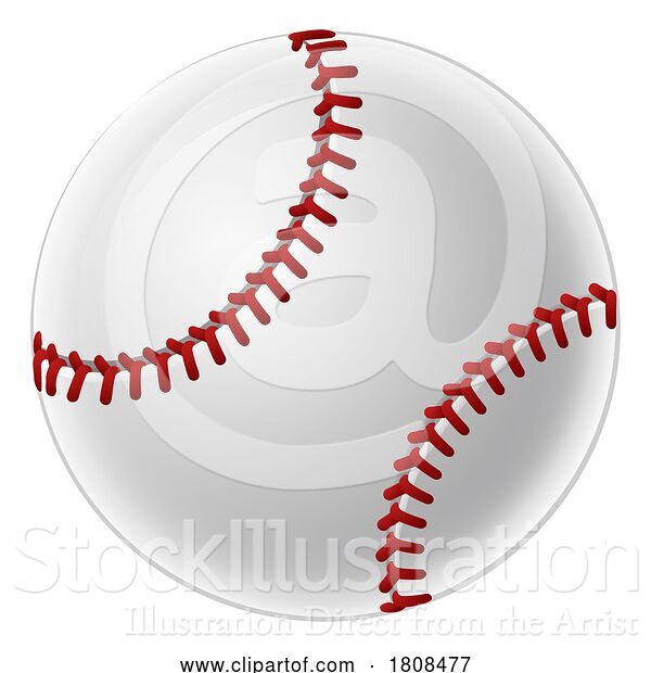 Vector Illustration of Baseball Ball Sports Icon Illustration