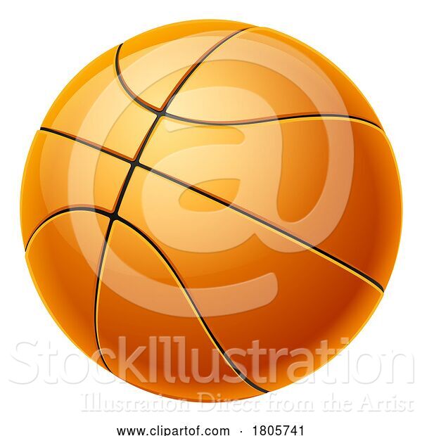 Vector Illustration of Basketball Ball Sports Icon Illustration