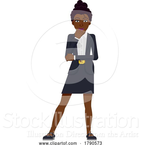 Vector Illustration of Black Businesswoman Illustration