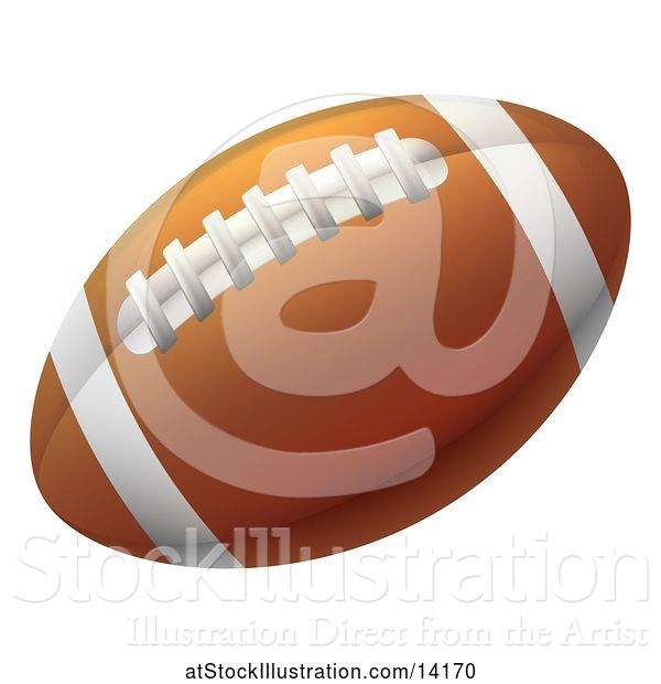 Vector Illustration of Brown American Football