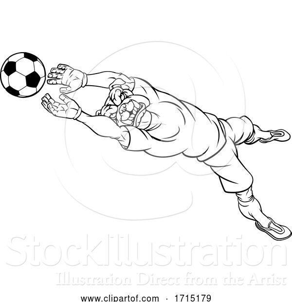 Vector Illustration of Bulldog Soccer Football Player Sports Mascot