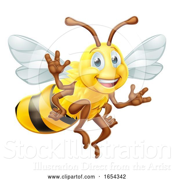 Vector Illustration of Bumble Bee Character