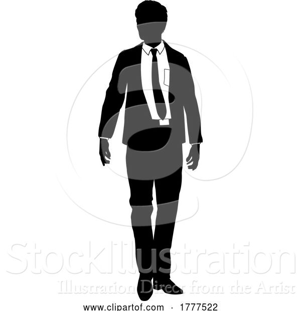 Vector Illustration of Business People Guy Silhouette Business Man