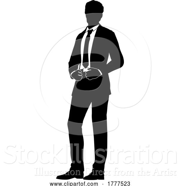 Vector Illustration of Business People Guy Silhouette Business Man