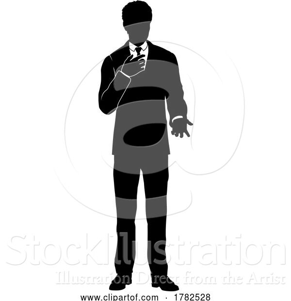 Vector Illustration of Business People Guy Silhouette Business Man