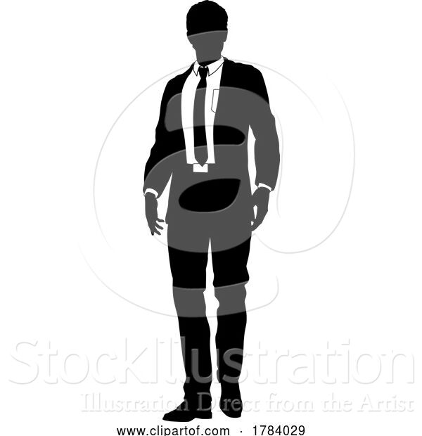 Vector Illustration of Business People Guy Silhouette Business Man