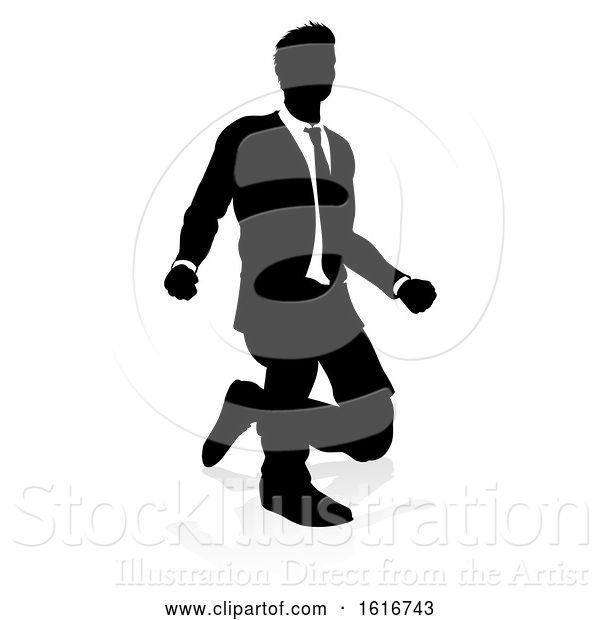 Vector Illustration of Business Person Silhouette