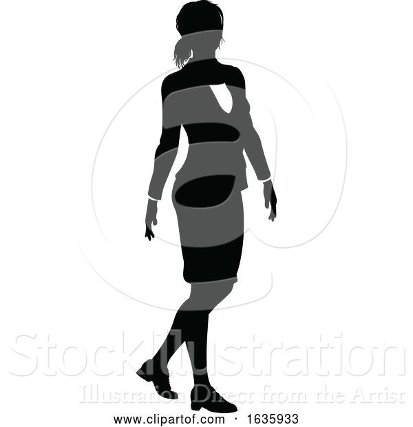 Vector Illustration of Business Person Silhouette