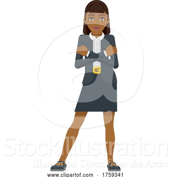 Vector Illustration of Businesswoman Mascot Concept
