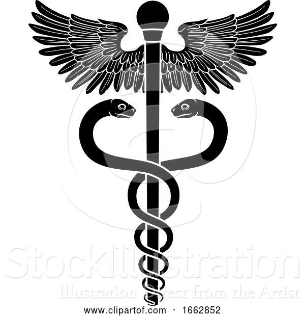 Vector Illustration of Caduceus Medical Doctor Symbol