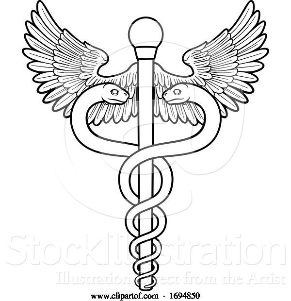 Vector Illustration of Caduceus Medical Doctor Symbol