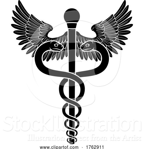 Vector Illustration of Caduceus Medical Doctor Symbol