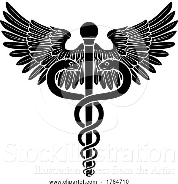 Vector Illustration of Caduceus Medical Doctor Symbol