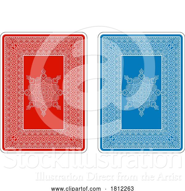 Vector Illustration of Card Backs Pattern from Deck of Playing Cards