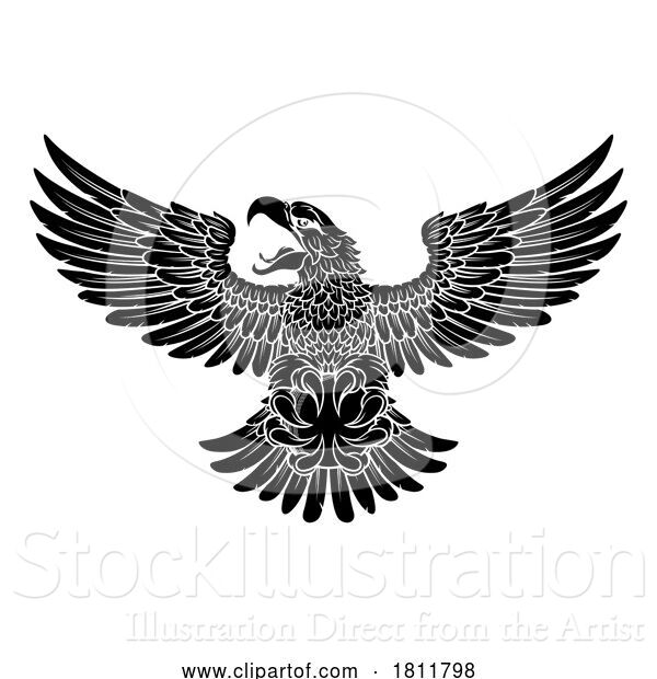 Vector Illustration of Cartoon Eagle