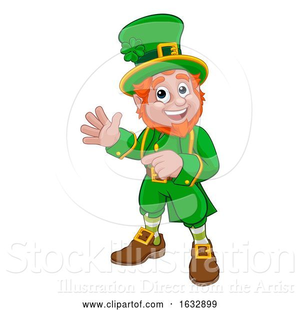 Vector Illustration of Cartoon Leprechaun St Patricks Day Character