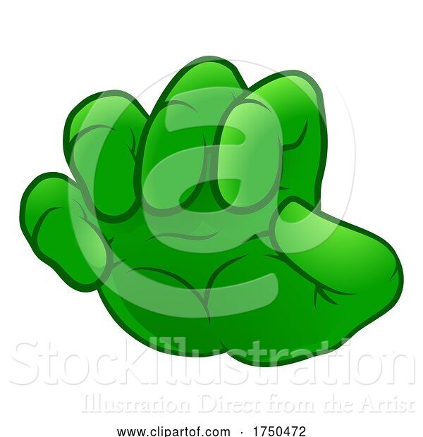 Vector Illustration of Cartoon Monster Claw Hand