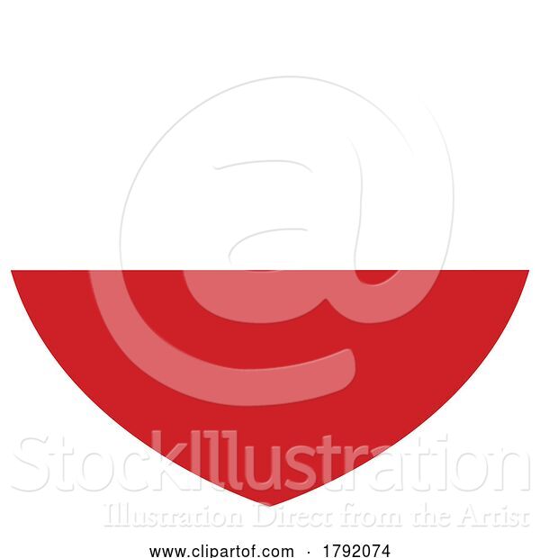 Vector Illustration of Cartoon Poland Polish Flag Heart Concept