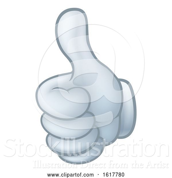 Vector Illustration of Cartoon Thumbs up Glove Hand
