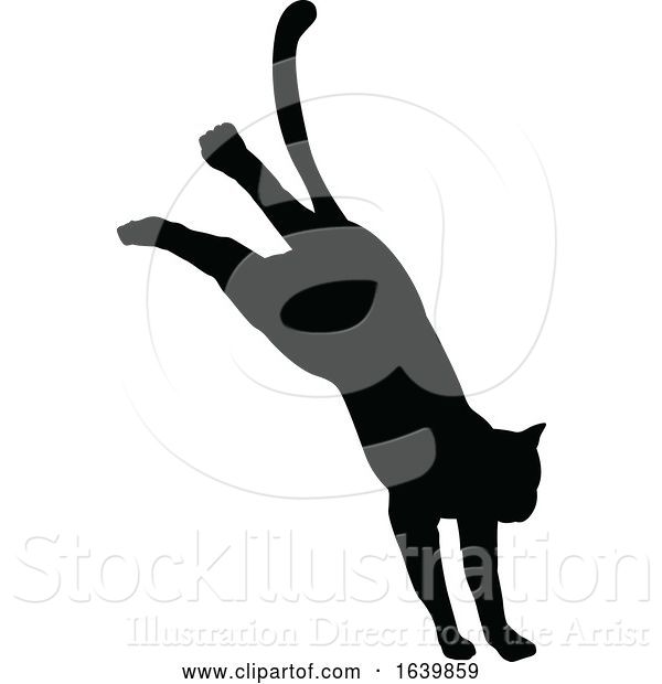 Vector Illustration of Cat Pet Animal Silhouette