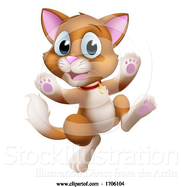 Vector Illustration of Cat Pet Kitten Cute Animal Character