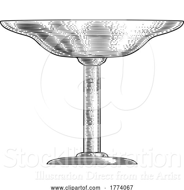 Vector Illustration of Chalice Grail Cup Goblet Woodcut Vintage Icon