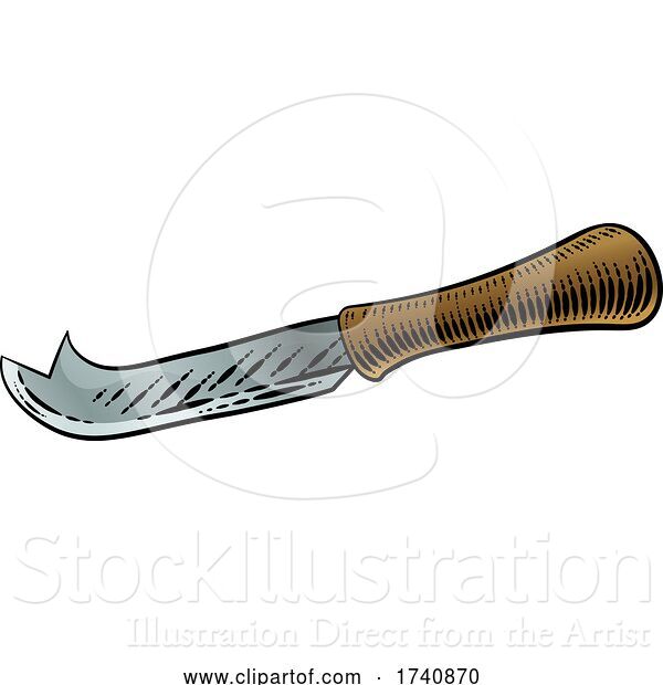 Vector Illustration of Cheese Knife Illustration Vintage Woodcut Etching