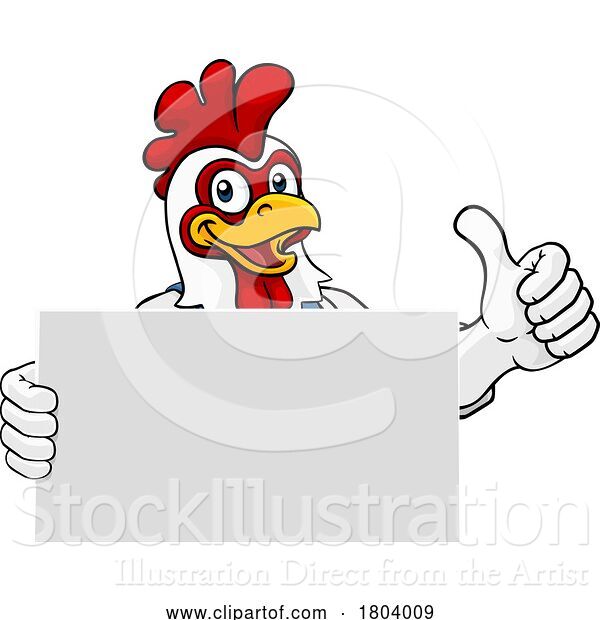 Vector Illustration of Chicken Painter Handyman Mechanic Plumber