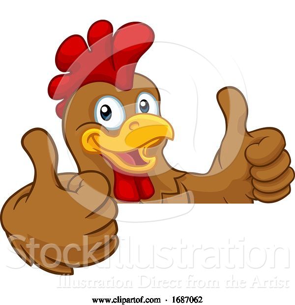 Vector Illustration of Chicken Rooster Cockerel Character