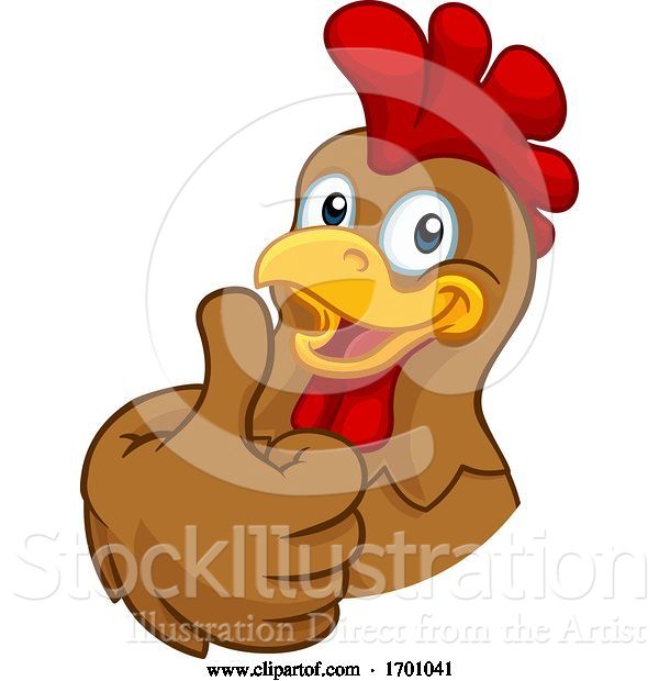 Vector Illustration of Chicken Rooster Cockerel Character