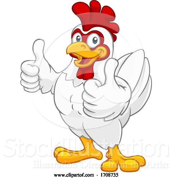 Vector Illustration of Chicken Rooster Cockerel Character