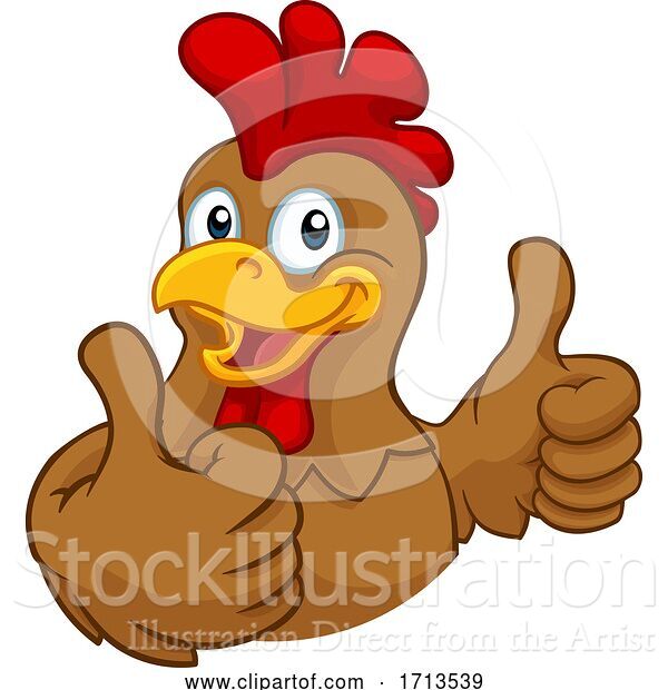 Vector Illustration of Chicken Rooster Cockerel Character