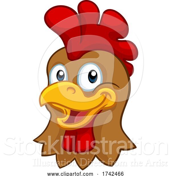 Vector Illustration of Chicken Rooster Cockerel Character