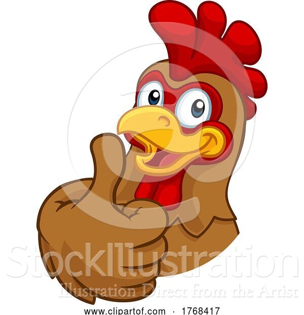 Vector Illustration of Chicken Rooster Cockerel Character