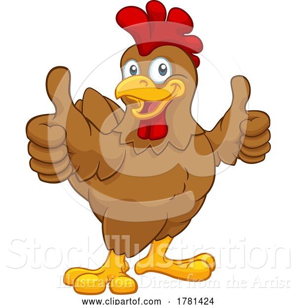 Vector Illustration of Chicken Rooster Cockerel Character