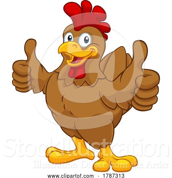 Vector Illustration of Chicken Rooster Cockerel Character